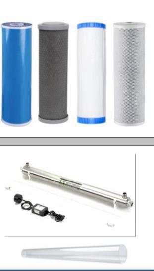 UV Sterilizer and Filter Cartridges